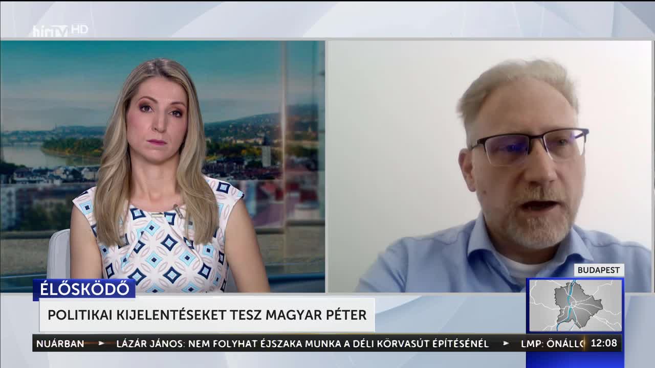 Politikai kijelentéseket tesz Magyar Péter  + videó